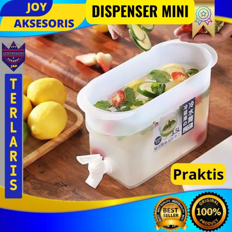 TETLARIS Dispenser Minuman multifungsi portable Kulkas 3,5L Tempat penyimpanan air Juice minum Minum