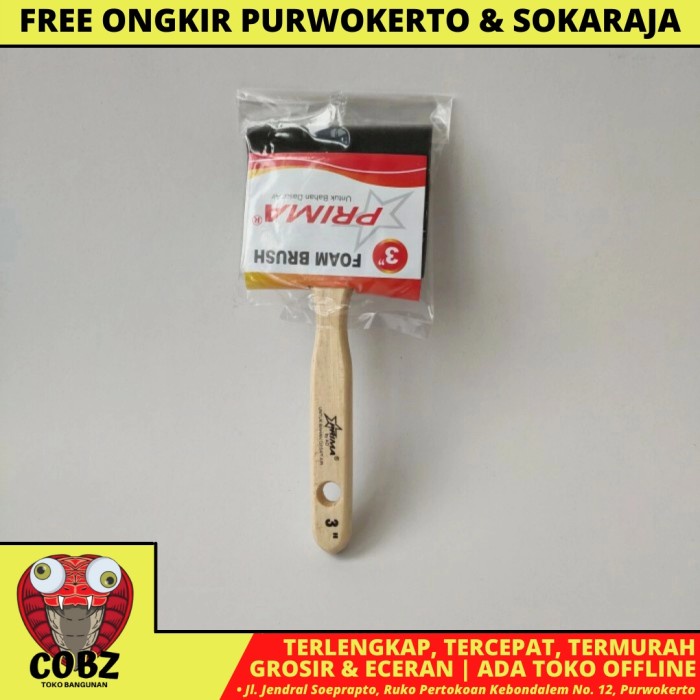 3 INCH / PRIMA KUAS BUSA SPONS SPONGS FOAM BRUSH CAT