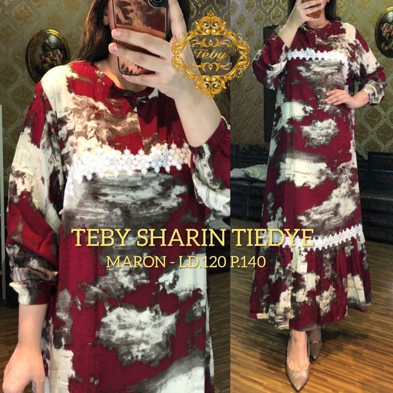 Daster Arab Teby  SHARIN Maxi Dress Rayon Gamis syar'i