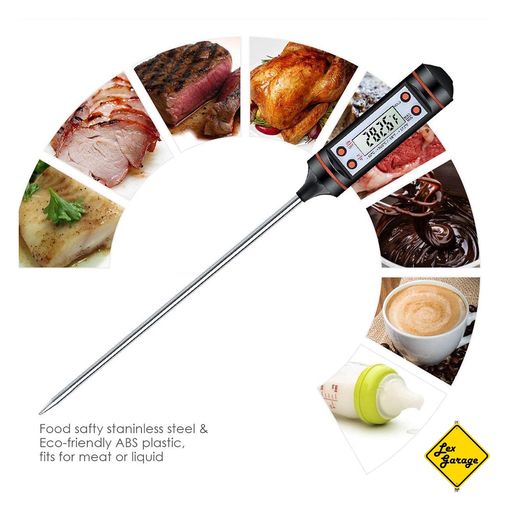 Termometer Masak Kopi Makanan Digital Thermometer Minyak Daging Air