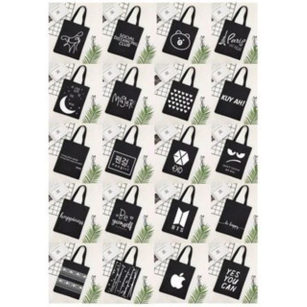 [LOKAL] Monsoon - TOTEBAG PAKAI RESLETING Tote bag kpop murah wanita custom motif