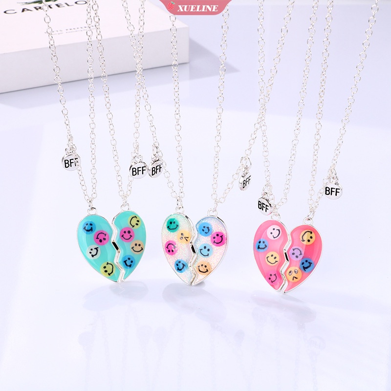 2023new Fashion Kalung Kartun Anak Magnet Batu Alloy Tetesan Minyak BFF Teman Baik Kalung Set [ZXL]