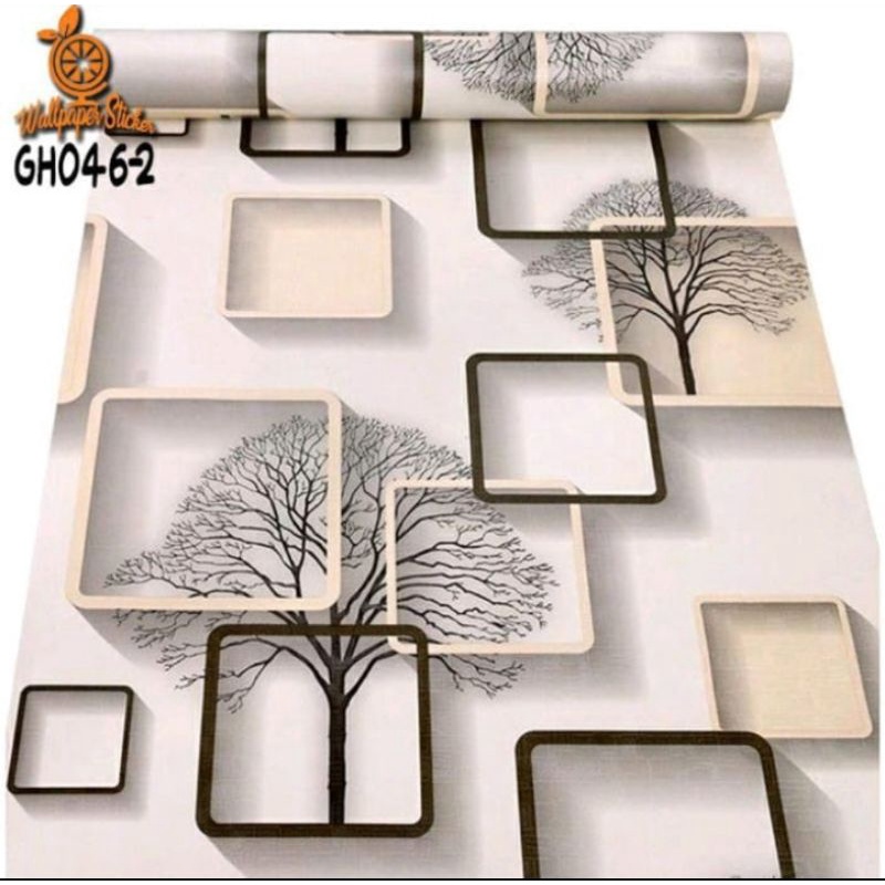 Wallpaper dinding 45cmx 10m wallpaper Sticker motif kota gold 3d motif embos gh046-2 /cy1123