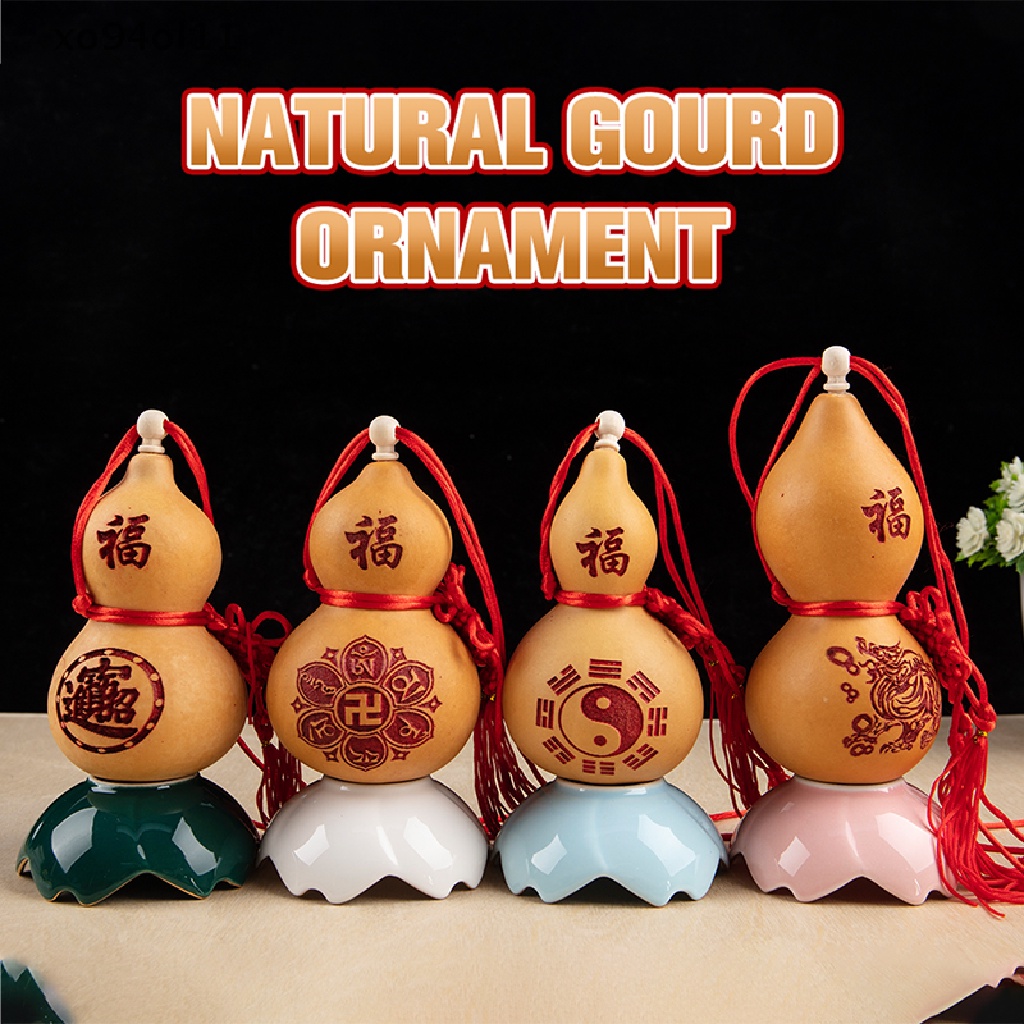 Xo 10-12 cm Labu Kerajinan Alami Kreatif Mengukir Pola Hiasan Gantung Feng Shui Tai Chi Yin Yang Buatan Tangan Feng Shui Hadiah Pindah Rumah Home Decor Props OL