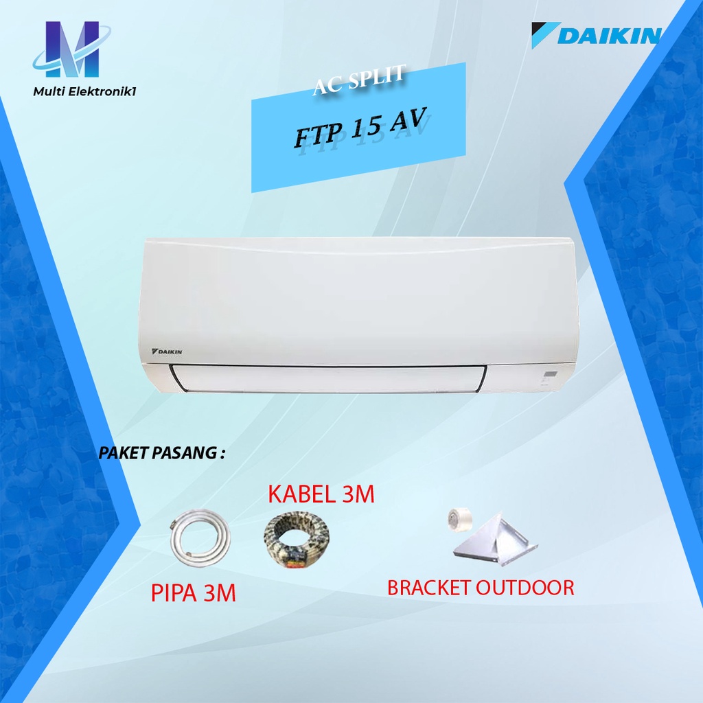 AC DAIKIN 1/2 PK STANDART MALAYSIA STP 15AV + PEMASANGAN
