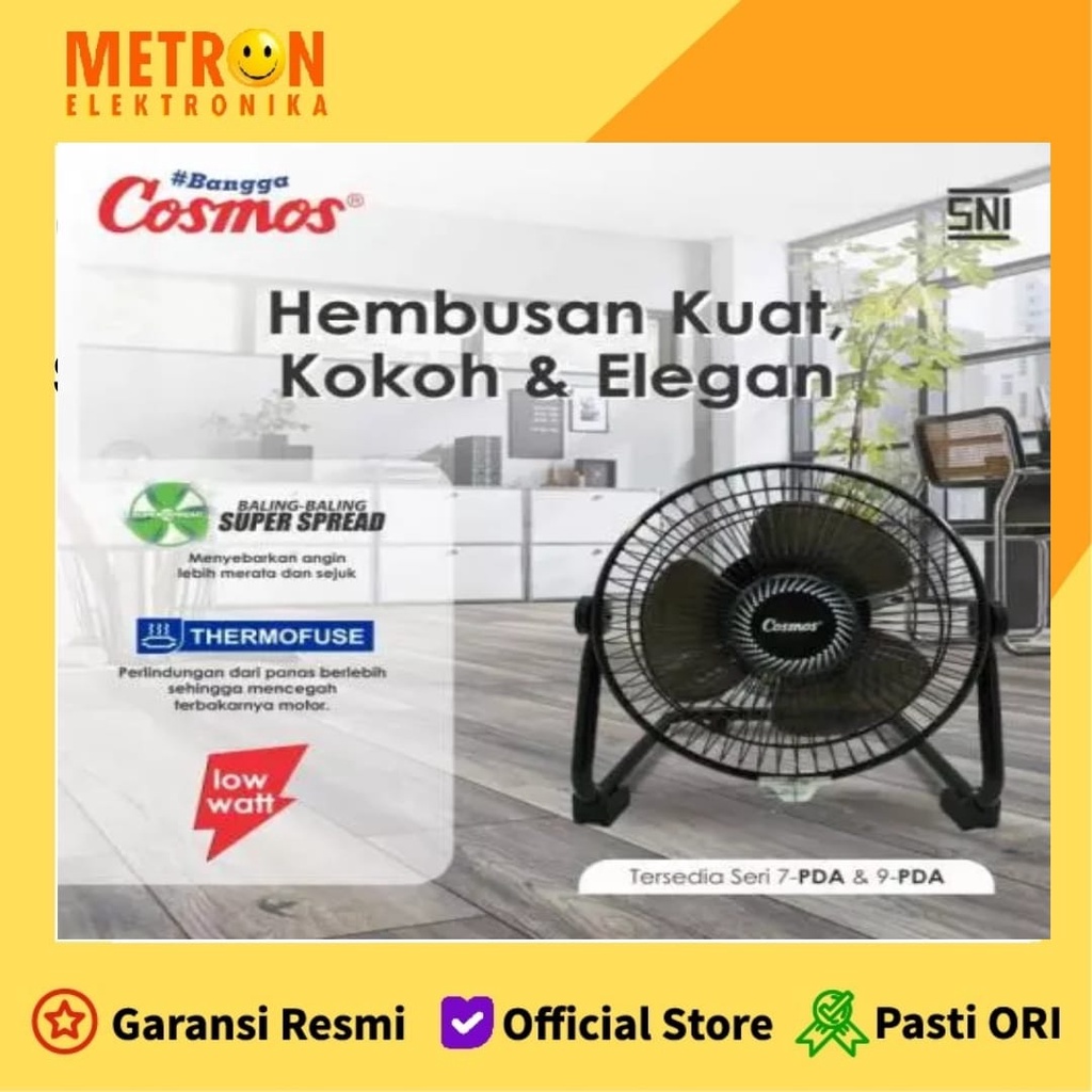 COSMOS 9 PDA DESK FAN 9 INCH / KIPAS ANGIN MEJA / 9PDA