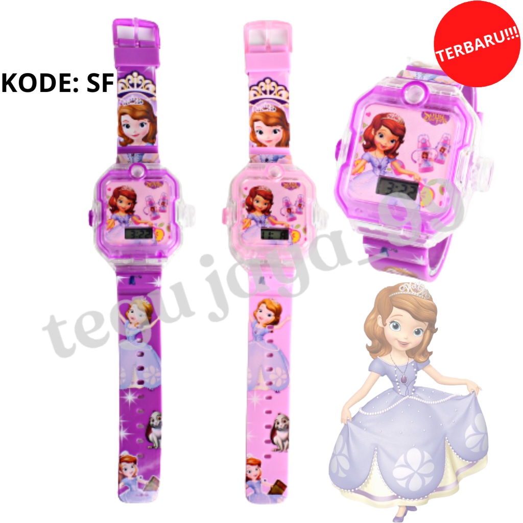 JAM TANGAN FASHION ANAK PEREMPUAN LAMPU MUSIK KARAKTER SOFIA TE1051