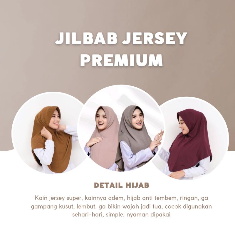 Jilbab Jersey Premium Jilbab Sport Menutup Dada