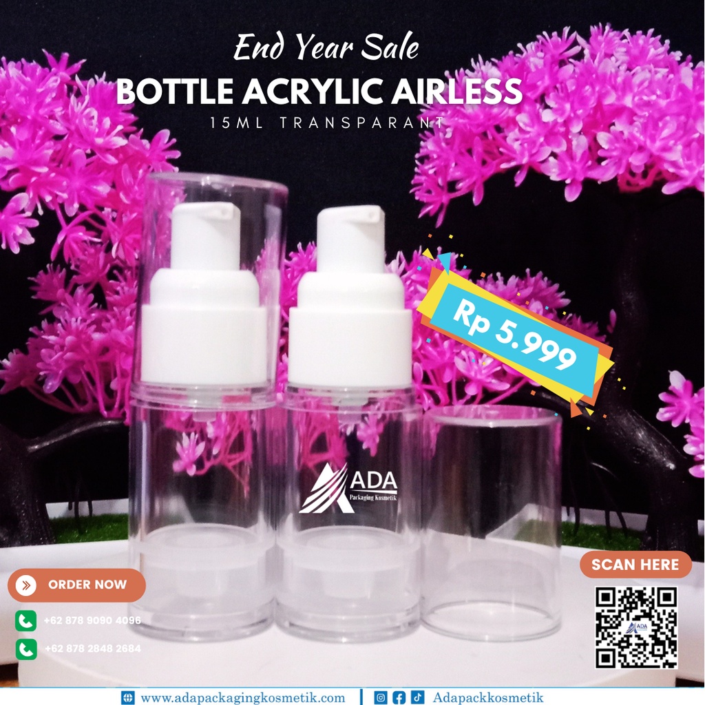 Jual Botol Serum Akrilik Airless 15ml Shopee Indonesia 7225