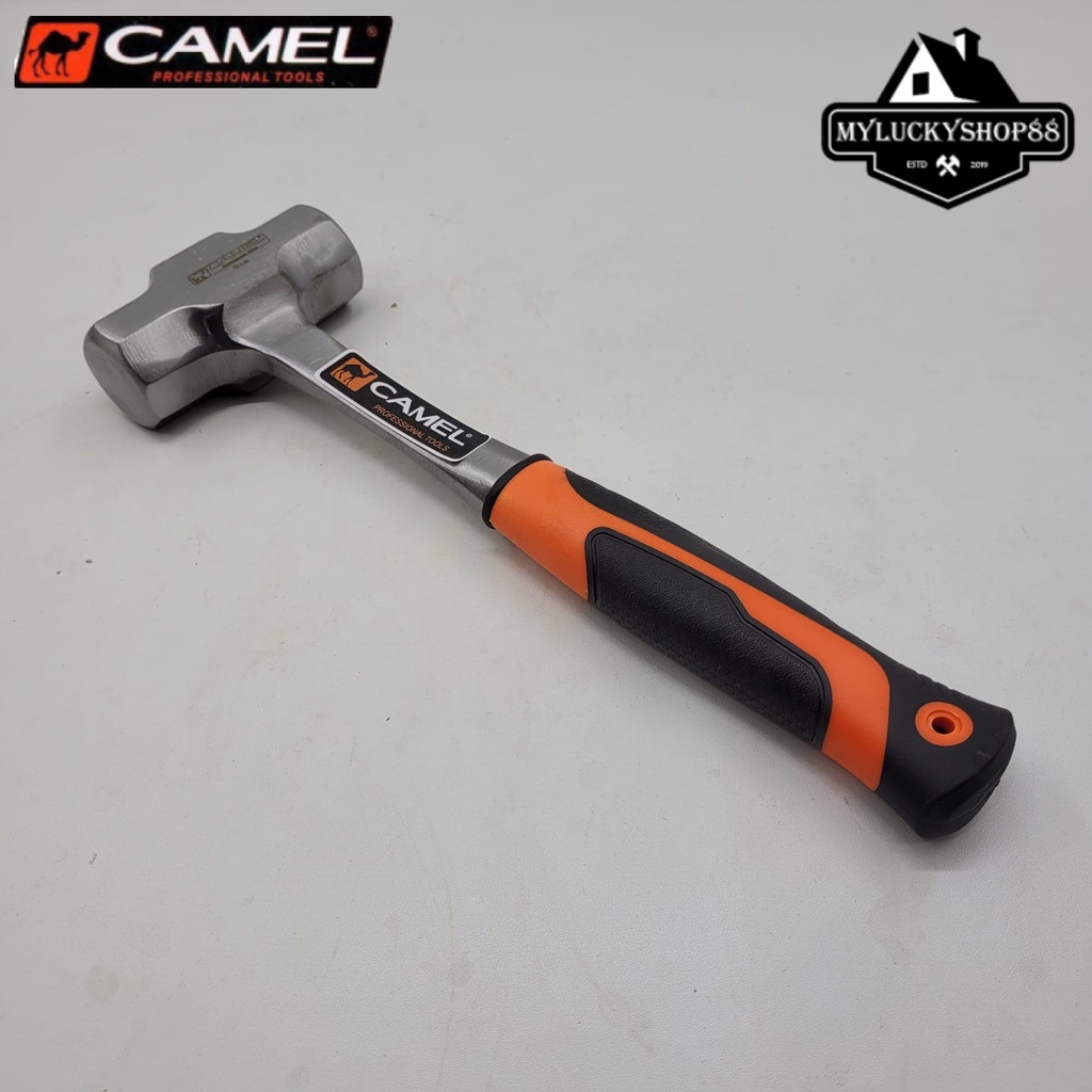 Camel Palu Batu 3 LB Bodem 3Lb Rubber Grip Gagang Besi Lapis Karet