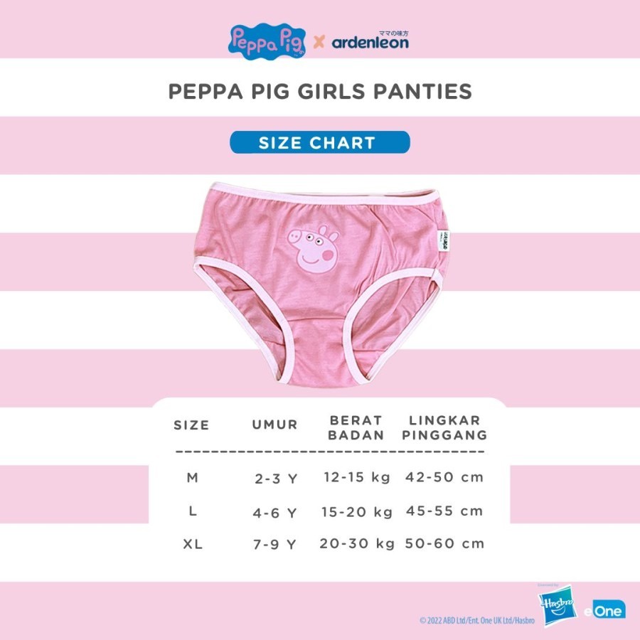 Ardenleon Peppa Pig Girls Panties 1.0 | Celana Dalam Anak