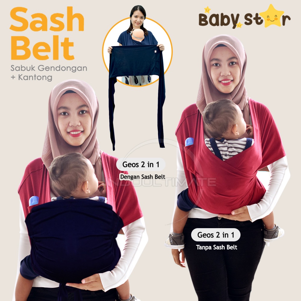 BABY STAR Sabuk gendongan Bayi Sash Belt SB-7610 kain ikatan geos bayi Sashbelt Instant Baby Wrap