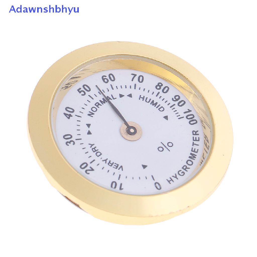 Adhyu 37mm round gold cigar measure hygrometer Pelembab Kelembaban ID