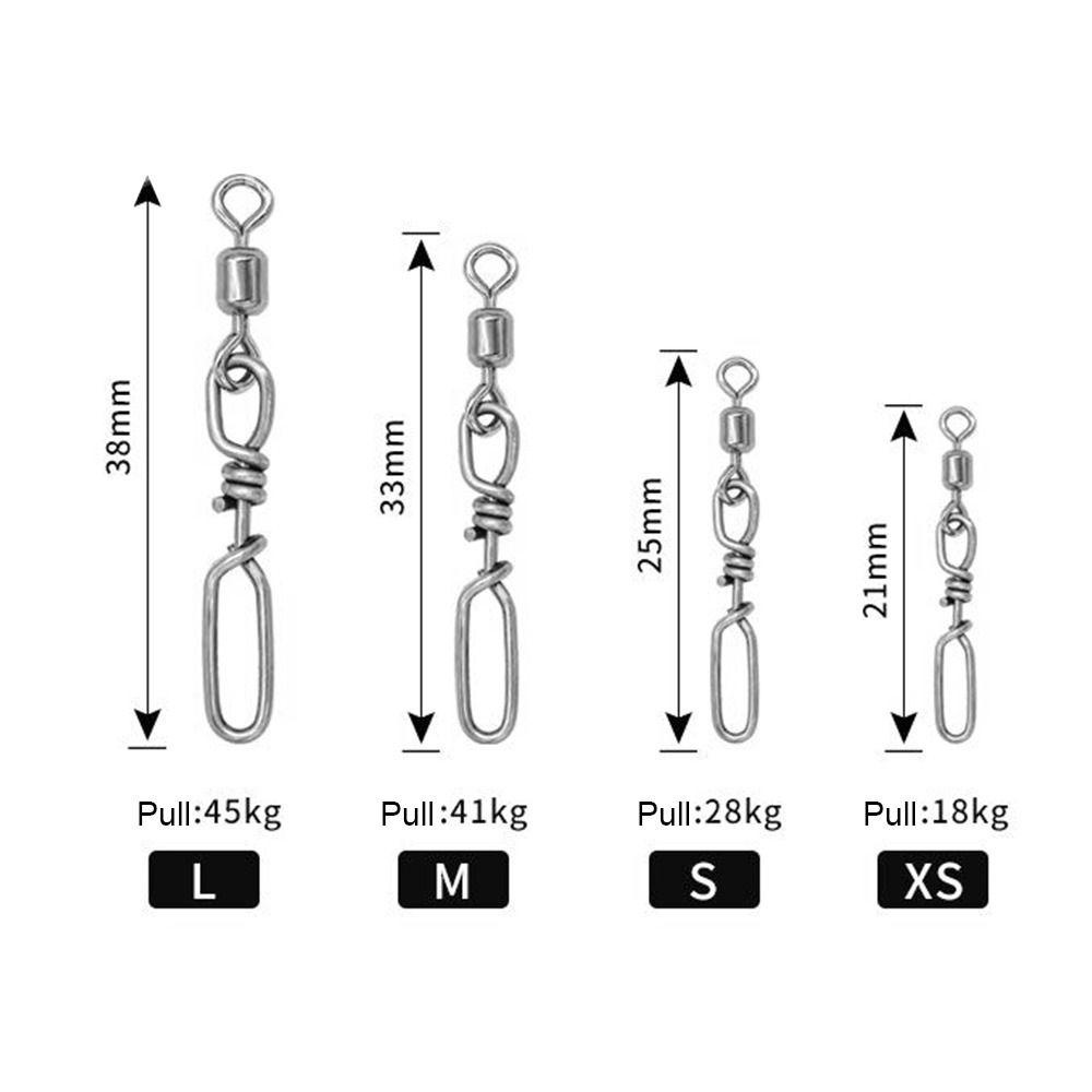 Top 20pcs Konektor Snap Pancing Dengan Pin Kekuatan Tinggi Ukuran XS S M L Stainless Steel Heavy Duty Ball