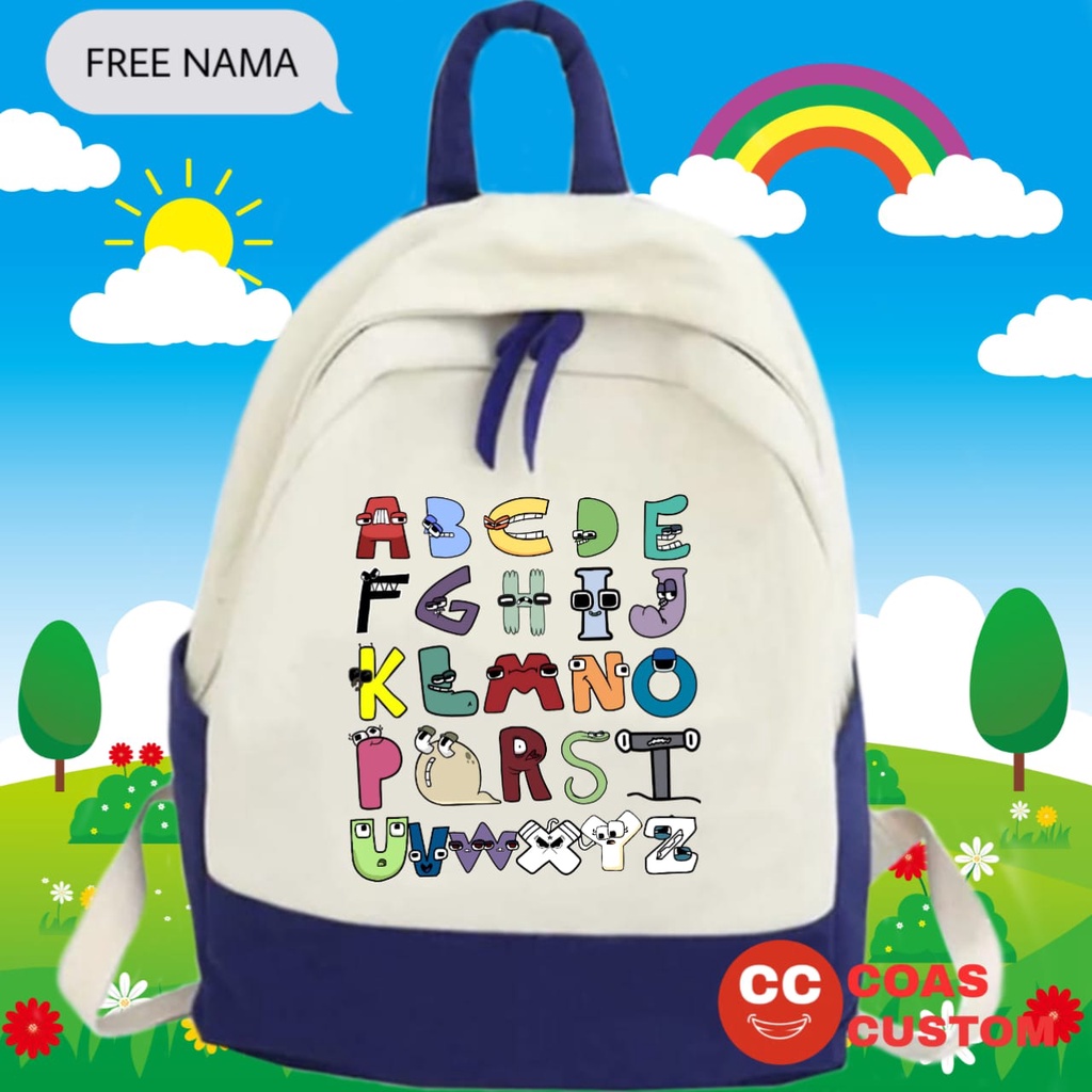 Tas alfabet lore tas anak sekolah