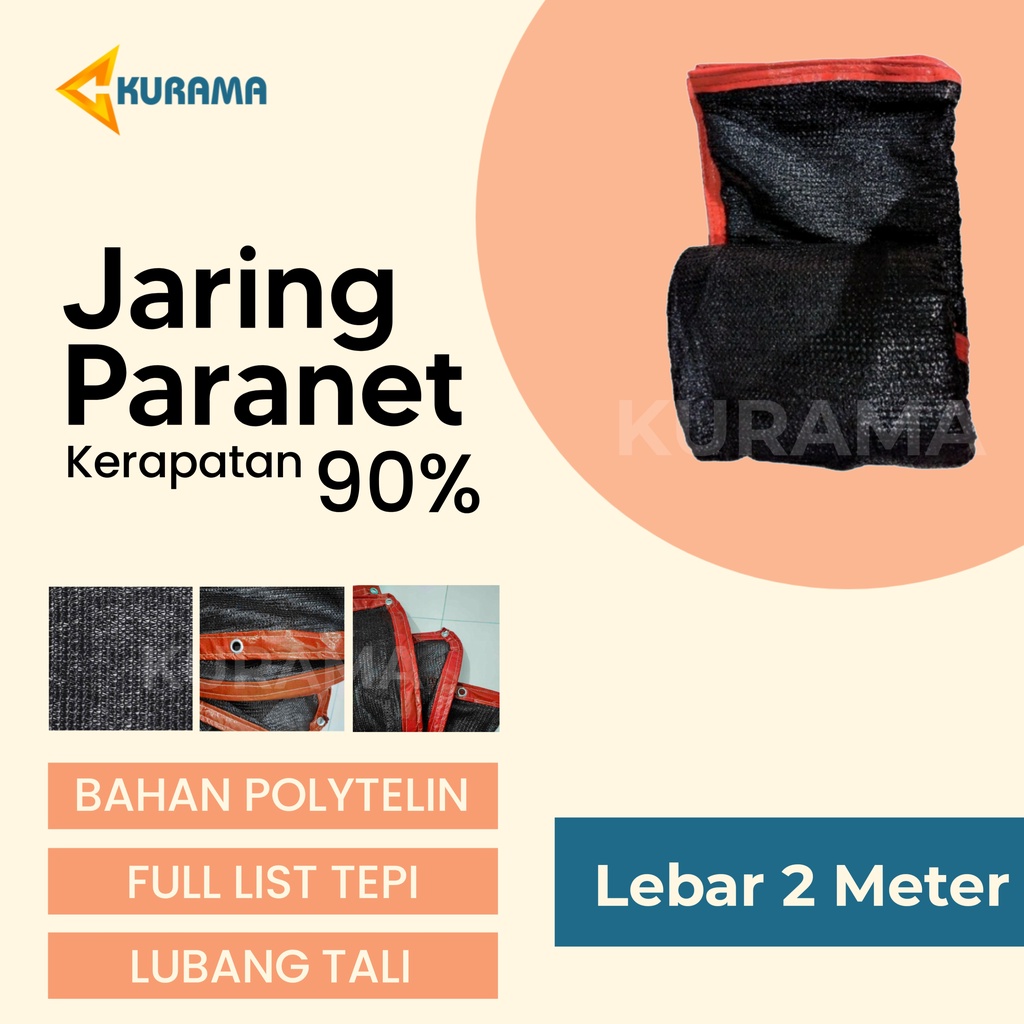 Paranet 90 Lebar 2 Meter Jaring Tanaman Anti Panas Matahari / Shade Net