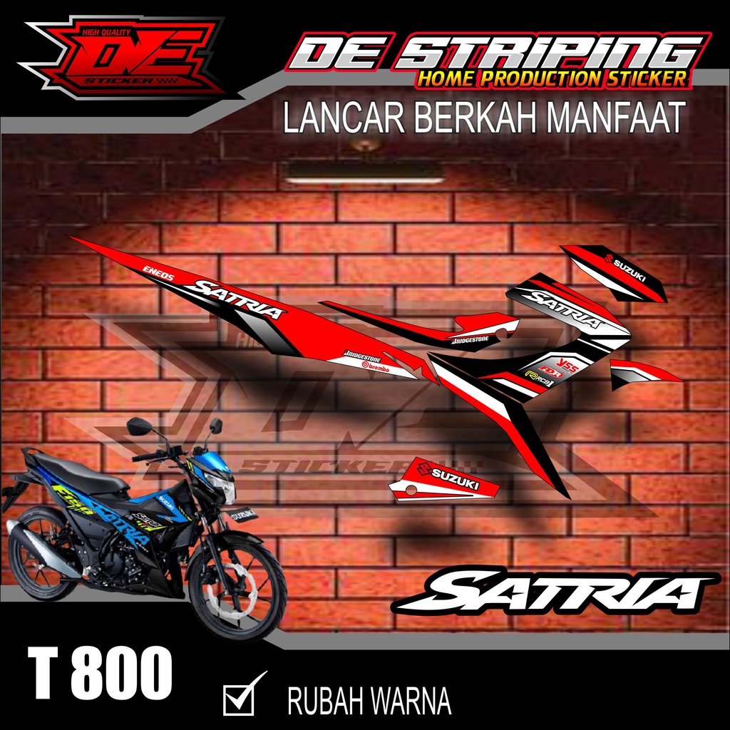 Striping Stiker Motor Satria Semifull Keren Motif Balab T800