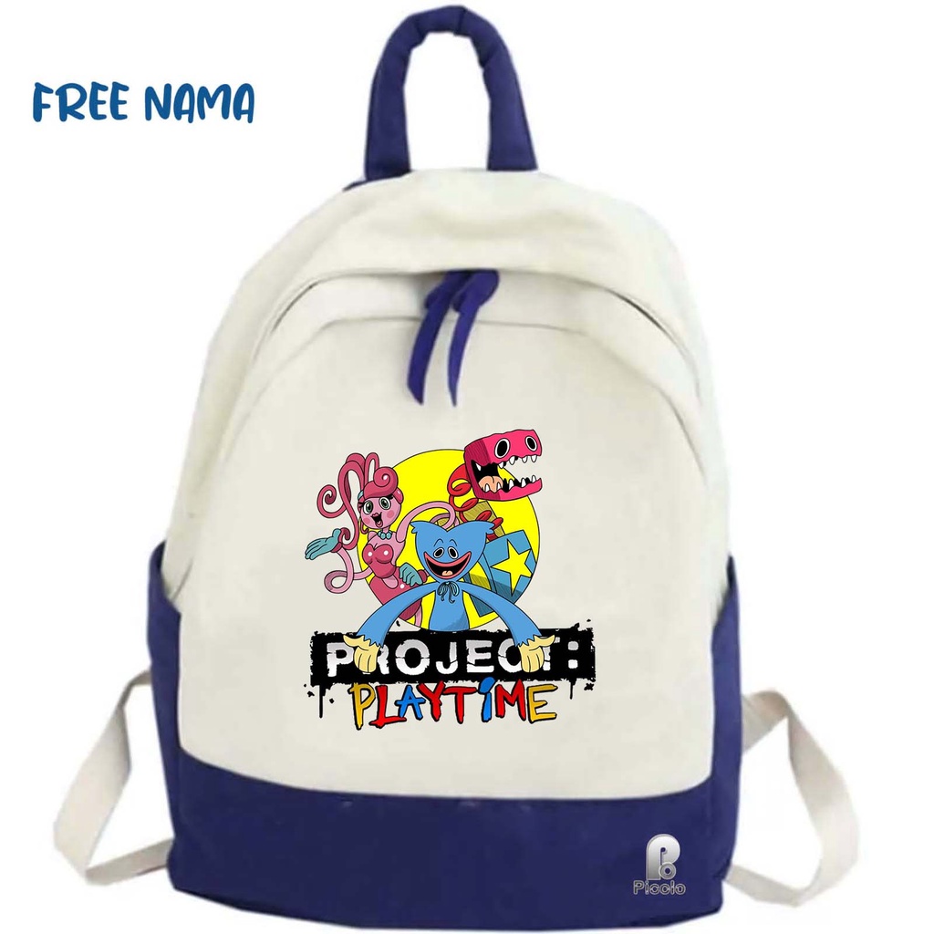 TAS RANSEL BACKPACK ANAK SEKOLAH MOTIF BOXY BOX PROJECT PLAYTIME UNISEX