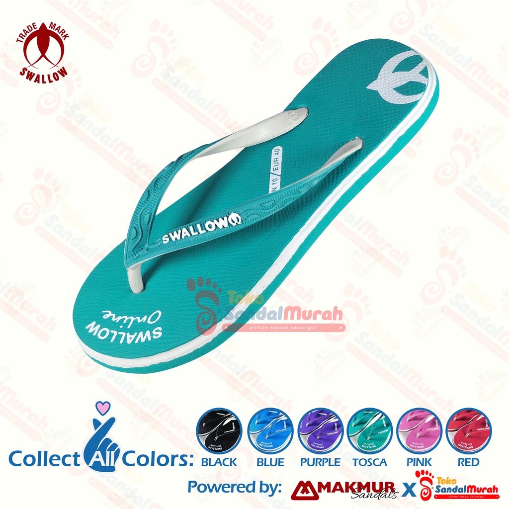 Toko Sendal Murah - Sandal Jepit Swallow Online - Sandal Wanita warna warni [Tk Sendal Murah LDS 02 Swl Online]