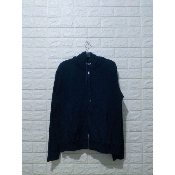 HOODIE RAJUT BLUE STANDAR SECOND ORIGINAL