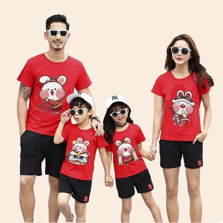 KAOS CHINESE NEW YEAR 2023 RABBIT / COUPLE KELUARGA FAMILY