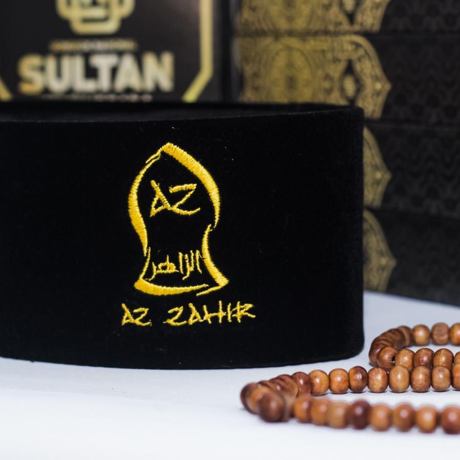 Peci Hitam AC LOGO BORDIR Garuda Az-Zahir Kujang Gus Baha dan UAS Tinggi 9cm Hemat