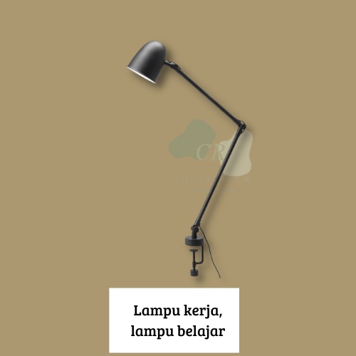 SKRP Lampu kerja/dinding, lampu belajar, lampu baca, hitam