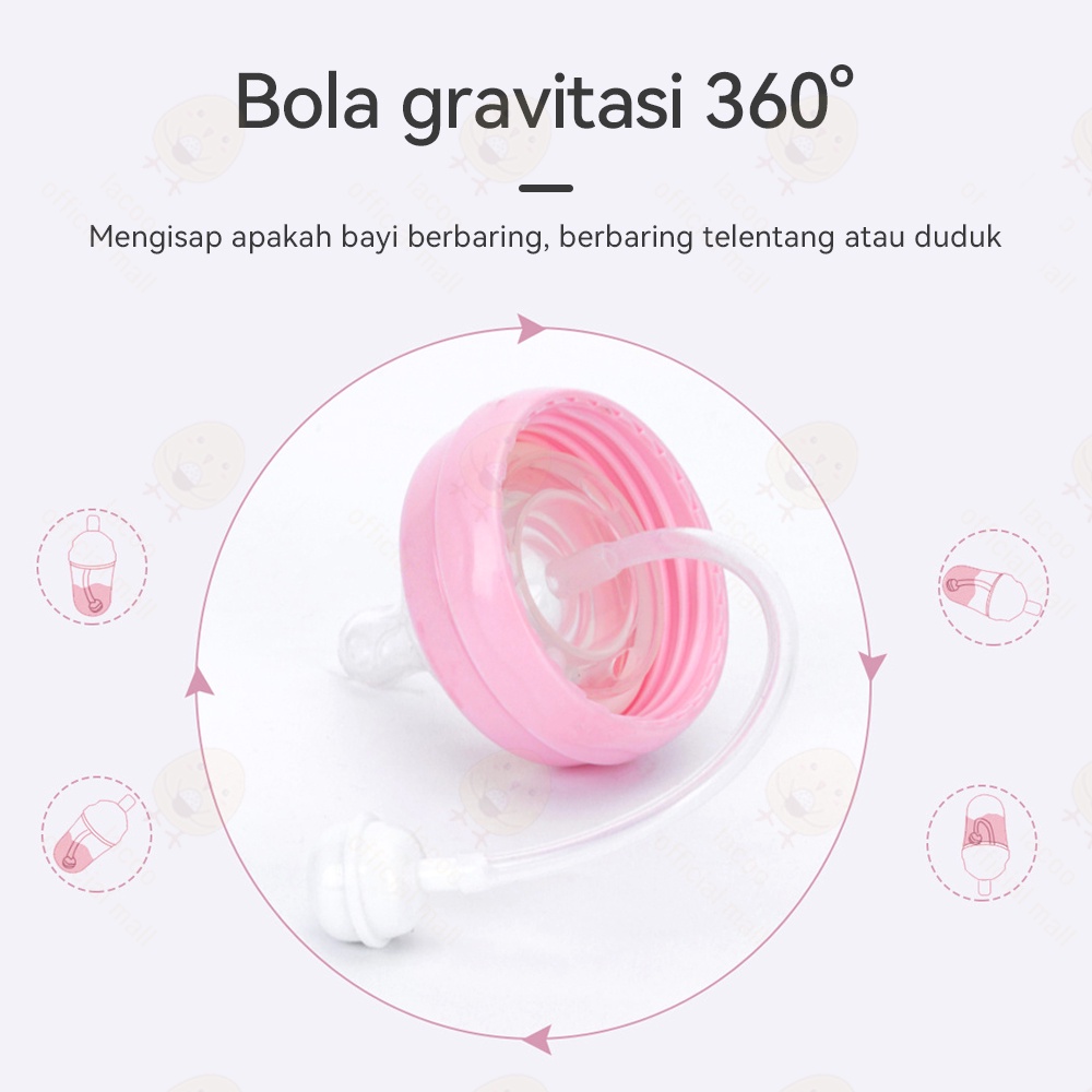 Lacoo Pengganti dot sedotan untuk botol susu BPA Free Sedotan straw cup silikon Sippy spout untuk botol wide neck dan slim neck