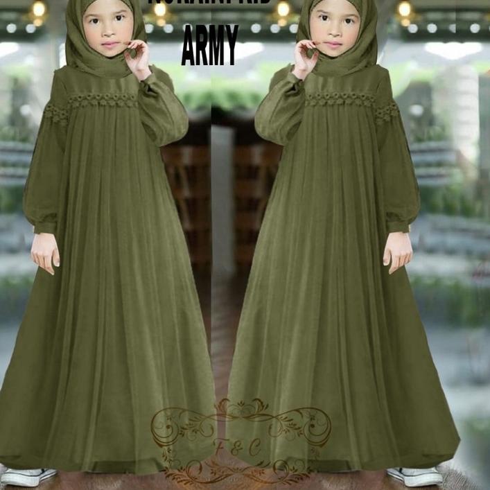 limited STOCKGAMIS NURAINI KID 3-4th / 4-5th / 5-7th Maxi DRESS ANAK FFed|RA9