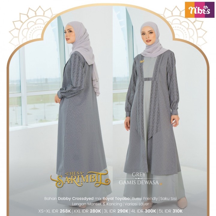 SARIMBIT CHESA GREY GAMIS DEWASA GAMIS TERBARU 2023 GAMIS IBU NIBRAS GAMIS REMAJA GAMIS SARIMBIT GAMIS KELUARGA