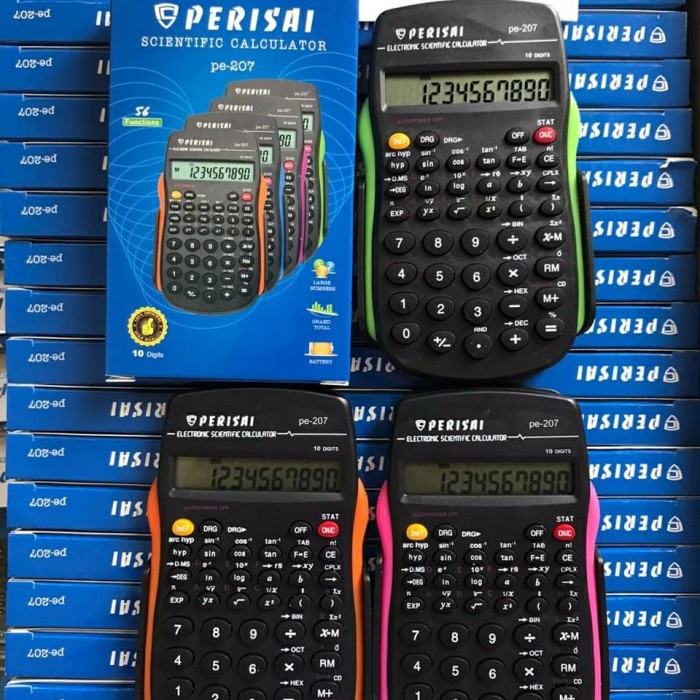

BIG SALE Kalkulator Scientific Perisai PE-207. 10 digit. free Hard Case