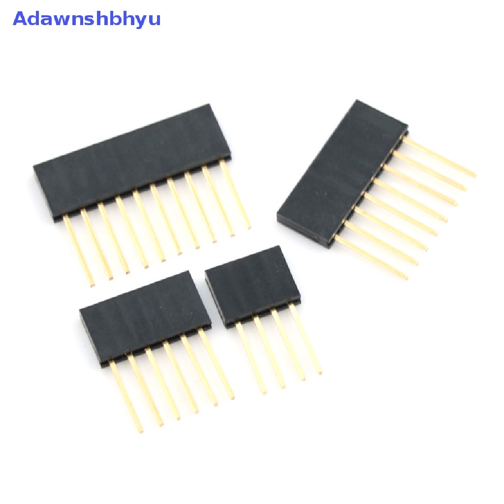 Adhyu 10pcs Kop Femal Kaki Panjang 2.54 mm Dapat Ditumpuk Untuk Arduino Shield ID