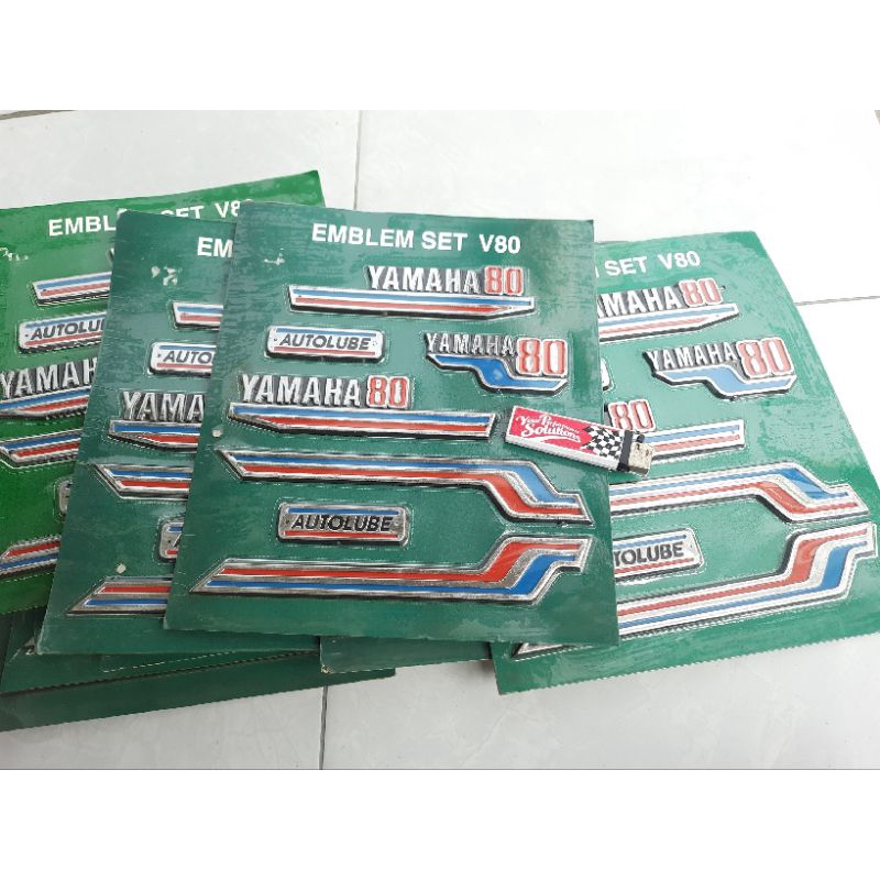 emblem set YAMAHA V80 Platina NOS