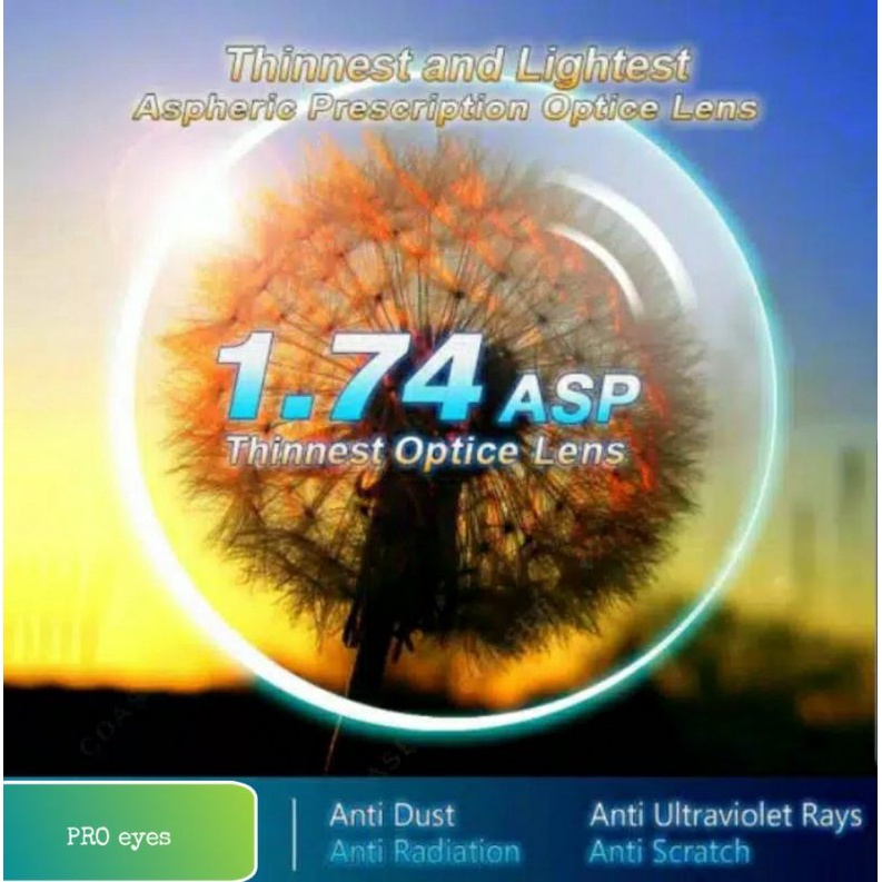 Kacamata Minus Tinggi Tipis Index 1.74 Blueray | Gratis Frame pilihan suka-suka