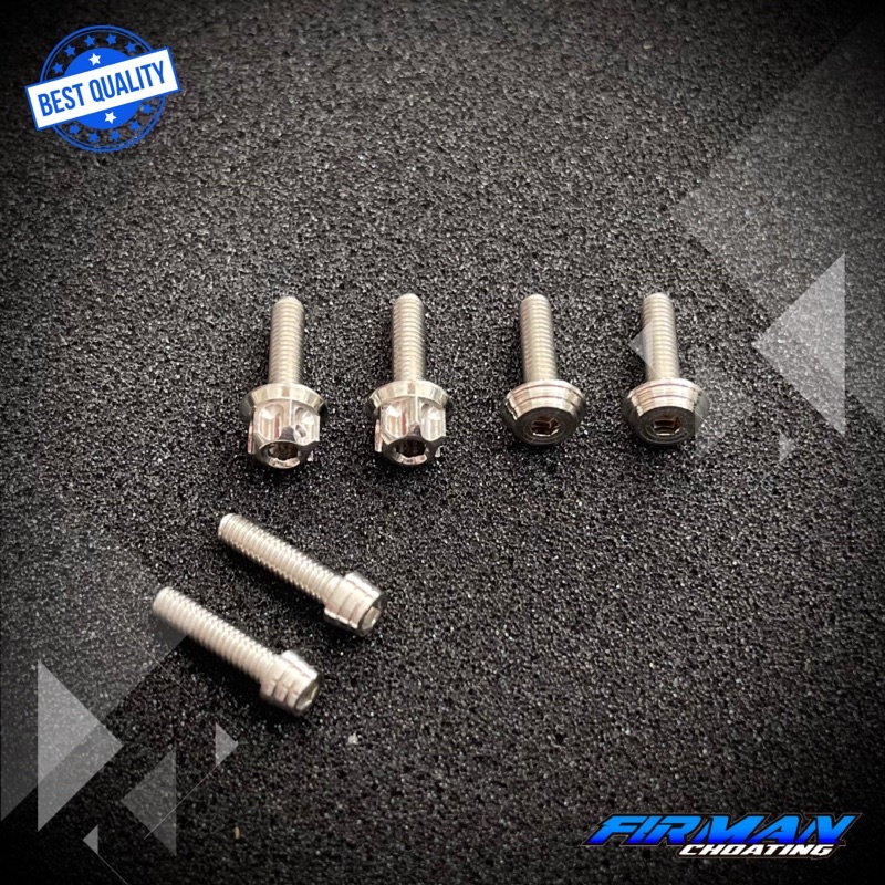 Probolt tutup master rem M4x15 Drat 6 panjang 1,5cm (1set / 2biji)