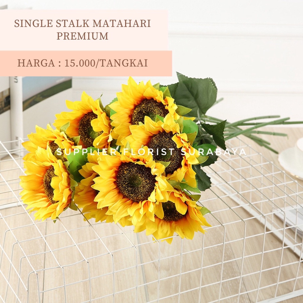 BUNGA PALSU MATAHARI SUNFLOWER ARTIFICIAL FLOWER BUNGA MAINAN