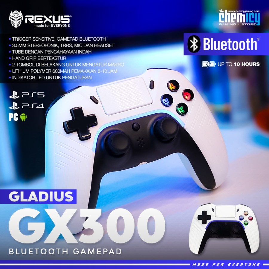 Rexus Gladius GX300 / GX 300 Bluetooth Gamepad / Joystick / Stick