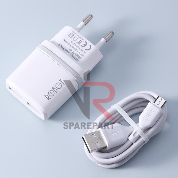 ROBOT CHARGER RT-K9 DUAL USB WITH MICRO USB CABLE