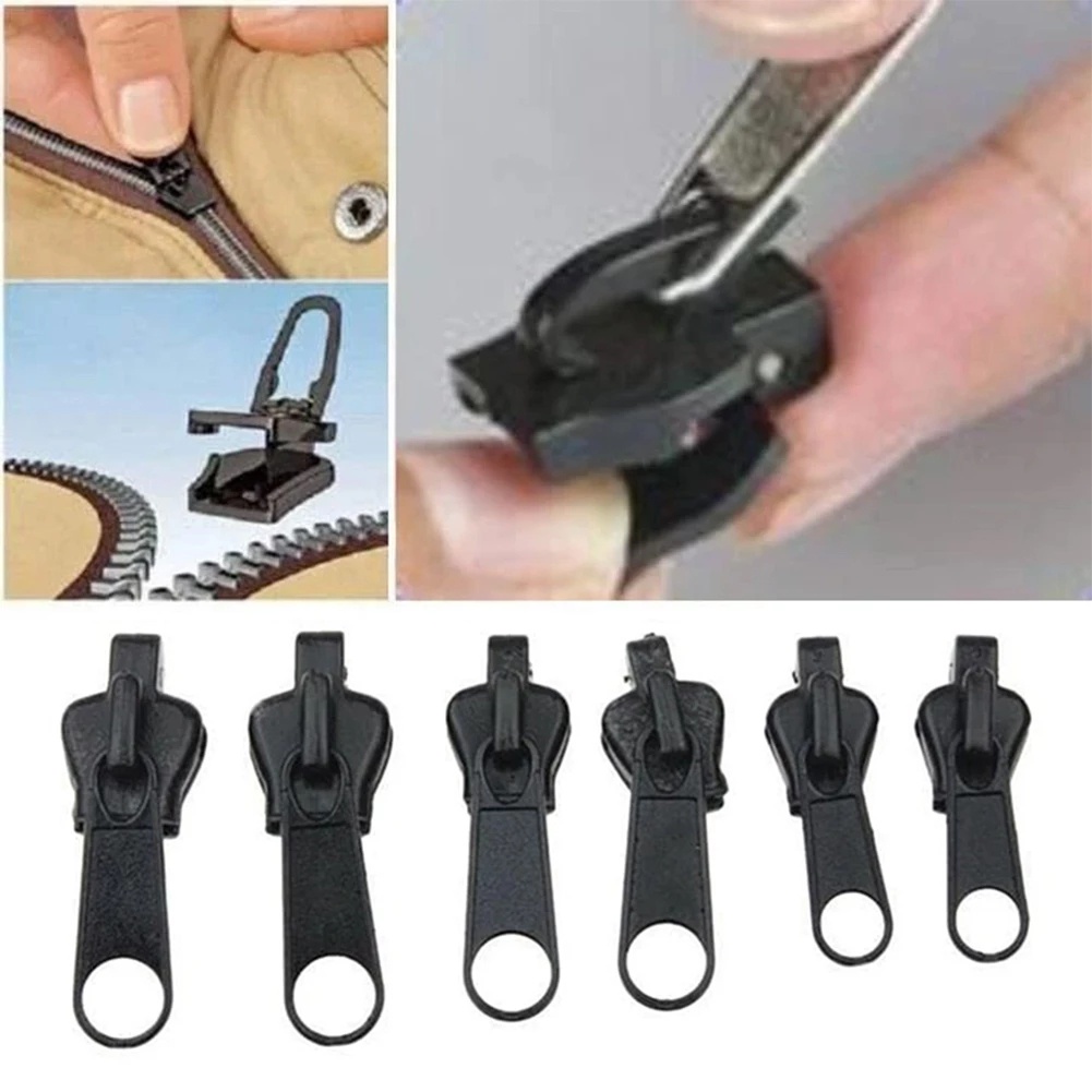 [Hot Sale] Kepala Ritsleting Yang Dapat Diganti Untuk Tas Pakaian Penarik Ritsleting 6 Pcs DIY Alat Jahit Portable Repair Kit