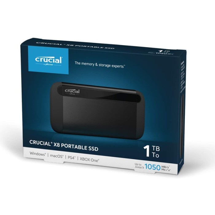 Crucial X8 Portable SSD 1TB - SSD Eksternal