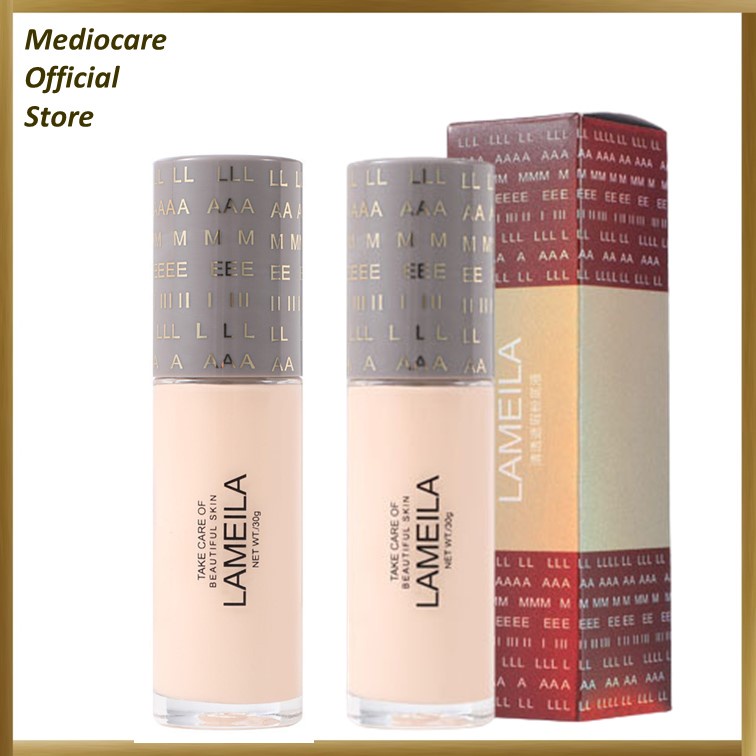 Jual MC-3055 Lameila foundation tiga warna take care of beautiful skin