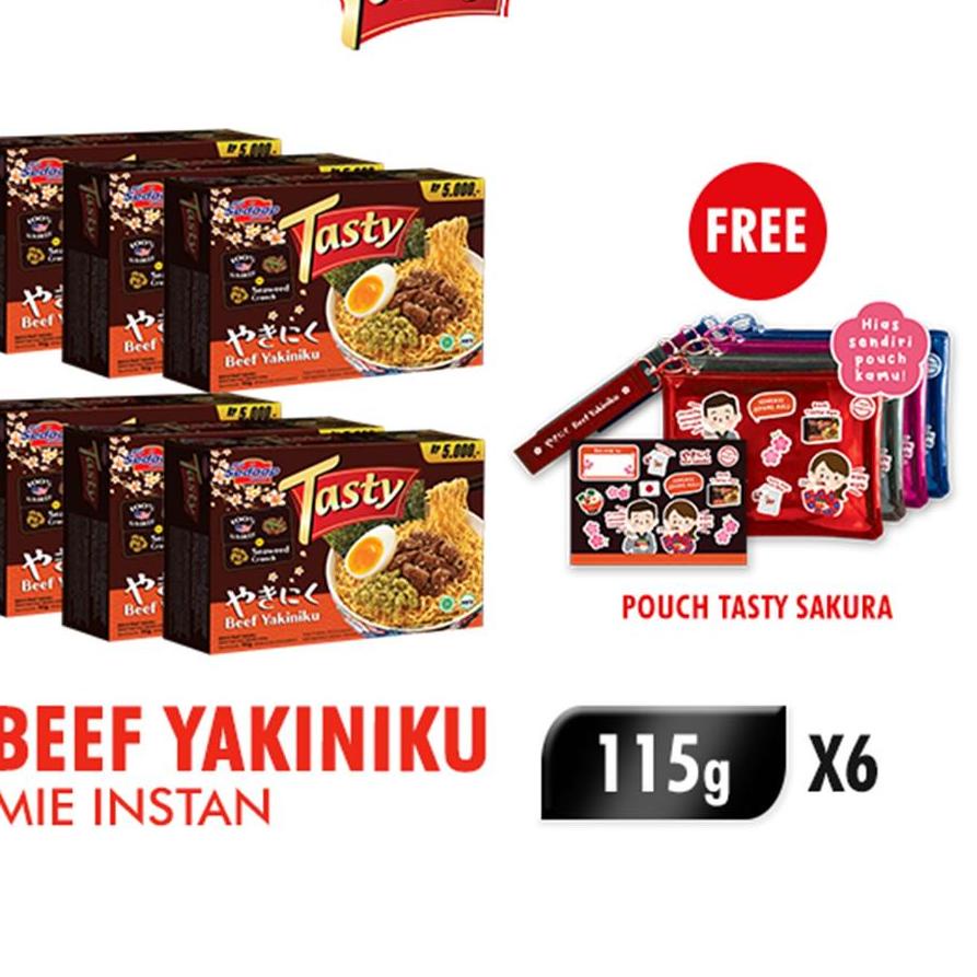 

SALE!!Sedaap Tasty Yakiniku x 6 - Free Pouch|SQ9