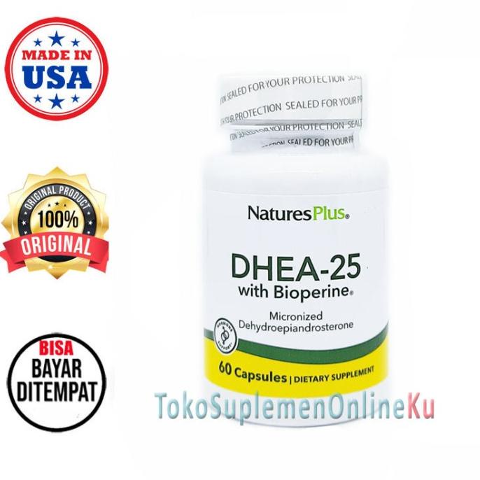 Natures Nature's Plus DHEA 25 with Bioperine (60) | Anti Penuaan