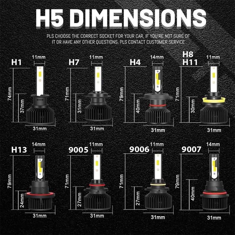 Bullvision HB3/9005 HB4/9006 Lampu Mobil Headlamp H4