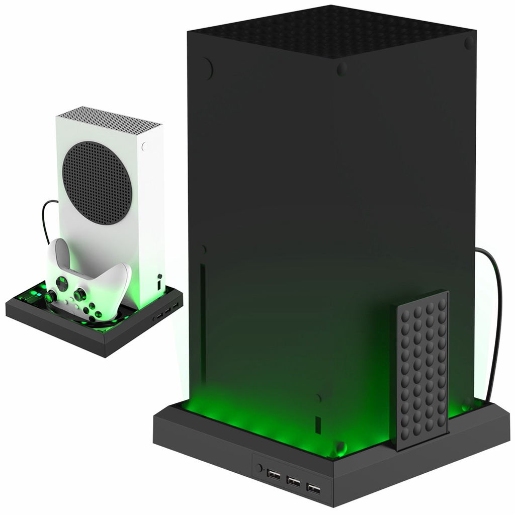 Aksesoris Charger Display Stand for Xbox X | S LED Colorful Light RGB