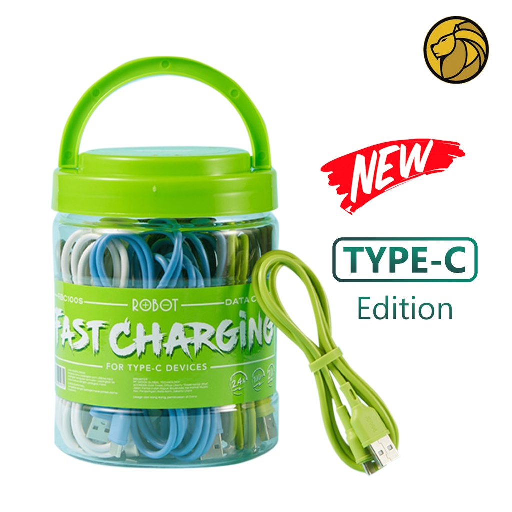 (20 Pcs) Robot Type C kabel Data RBC100S Gratis Toplesnya
