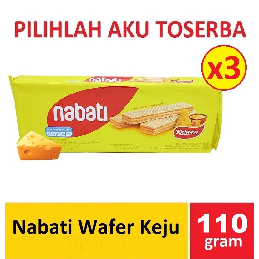 Richeese Nabati Wafer Keju 110 gr - (HARGA 3 PCS)