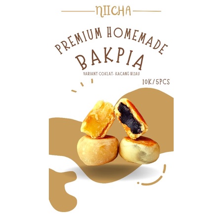 

Bakpia NIICHA Premium Home Made (menggunakan bahan-bahan) Oleh-oleh di Semarang isi 1 pack (5pcs)