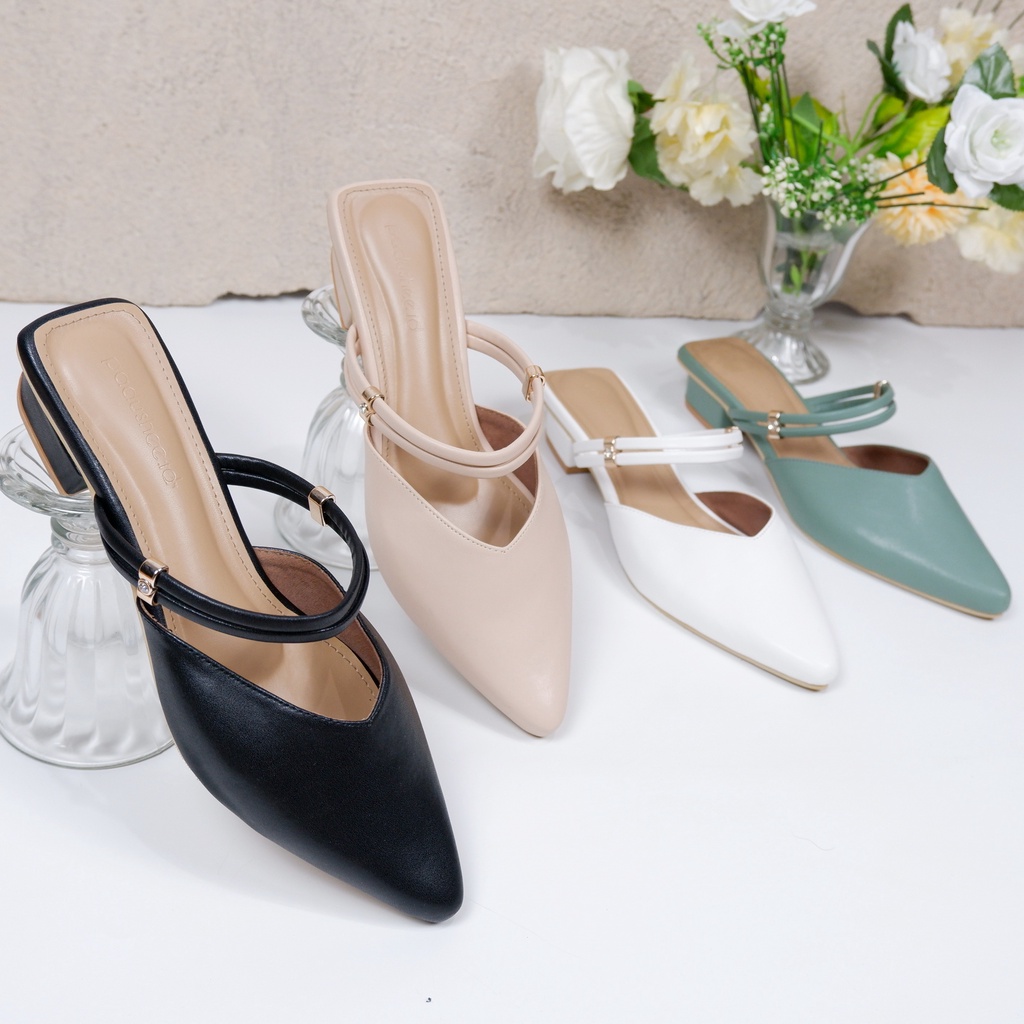 Padushee.id - sepatu wanita || azka || heels wanita / mules wanita 3 cm