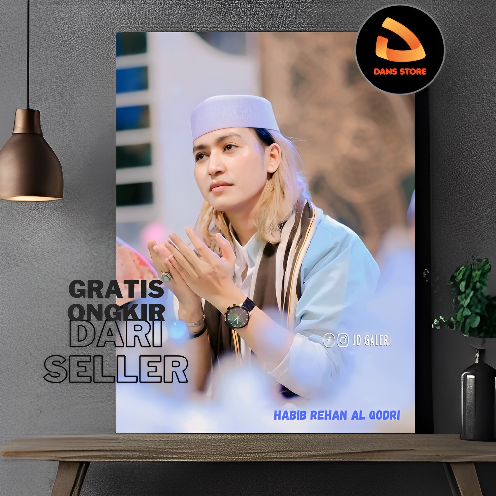 Poster Habib Rehan Al Qodri Hiasan Dinding Papan MDF Untuk Pajangan Dan Wall Dekor HBR2